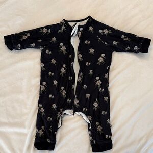 Kyte BABY Black Floral Kids One Piece